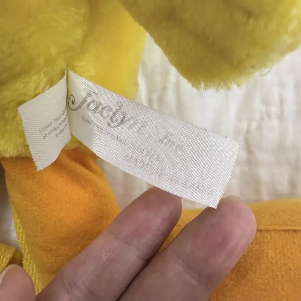 Vintage 90’s Tweety Bird Plush Small Mini Backpack Zip Adjustable Yellow